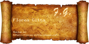 Florea Gitta névjegykártya